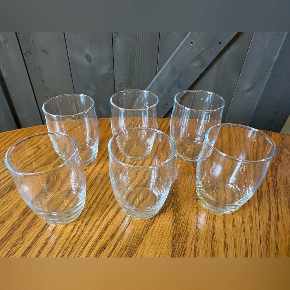 6 Elegant Clear Glass Tumbler Set